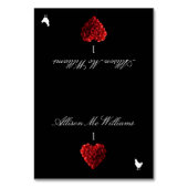 Wedding Place Cards Chicken Icon-Red Roses Kaart (Voorkant)