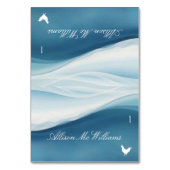 Wedding Place Cards Chicken Icon-Serene Blue Kaart (Voorkant)