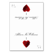 Wedding Place Cards Meat Icon-Red Roses Kaart (Voorkant)