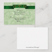 Wedding Place kaarten Ierse shamrocks Plaatskaartje (Voorkant / Achterkant)