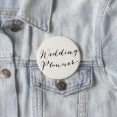 Wedding Planer Classic Calligraphy Bridal Party Ronde Button 7,6 Cm (In situ)