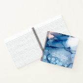 *~* Wedding Planner Abstract Blue Artistic Chic Notitieboek (Binnen)