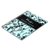 Wedding Planner Black en Turquoise Floral-laptop Notitieboek (Linkerzijde)