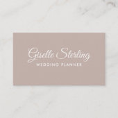 Wedding Planner Blush Mauve Moderne Elegante QR-co Visitekaartje (Voorkant)