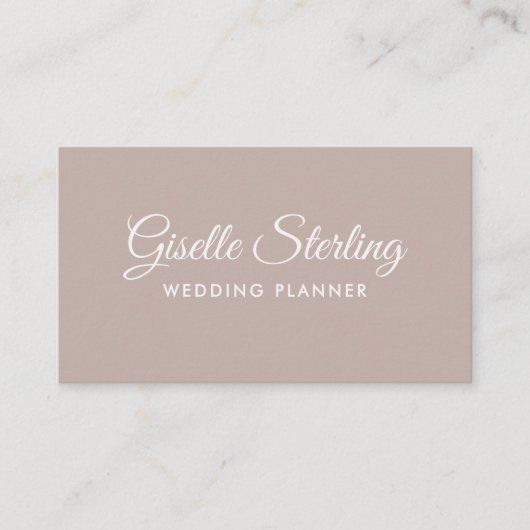 Wedding Planner Blush Mauve Moderne Elegante QR-co Visitekaartje (Voorkant)