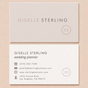 Wedding Planner Blush Roze Minimalistische Luxe Visitekaartje