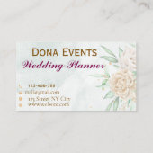 Wedding Planner Business Card  Visitekaartje (Achterkant)