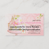 , Wedding Planner + Cake + Fidora Damask Visitekaartje (Achterkant)
