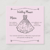 Wedding Planner Coördinator Vierkante Visitekaartje (Voorkant)