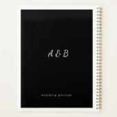 Wedding Planner Cover Black  Personalized Noteboo (Achterkant)