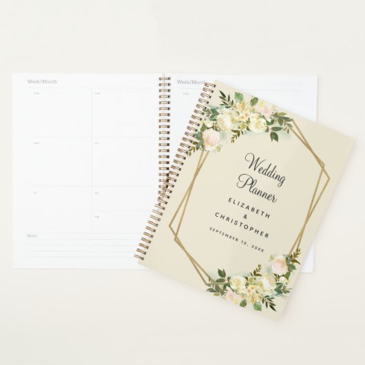 Wedding Planner Elegant Chic Waterverf Gold Lijst (Display)