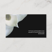 Wedding Planner Elegant Magnolia Black & White Visitekaartje (Achterkant)