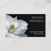 Wedding Planner Elegant Magnolia Black & White Visitekaartje (Voorkant)
