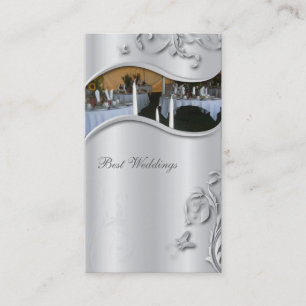Wedding Planner Elegant Visitekaartje Silver Metal