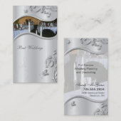 Wedding Planner Elegant Visitekaartje Silver Metal (Voorkant / Achterkant)