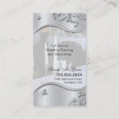Wedding Planner Elegant Visitekaartje Silver Metal (Achterkant)
