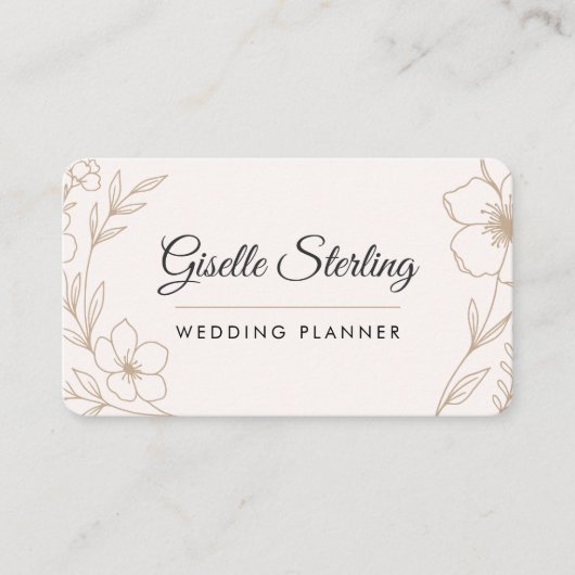 Wedding Planner Floral Visitekaartje (Voorkant)
