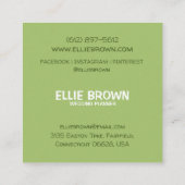 Wedding Planner, Florist Vierkante Visitekaartje (Achterkant)