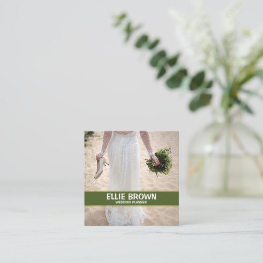 Wedding Planner, Florist Vierkante Visitekaartje (Staand voorkant)