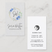 Wedding Planner Flower Floral Monogram Business Ca Visitekaartje (Voorkant / Achterkant)