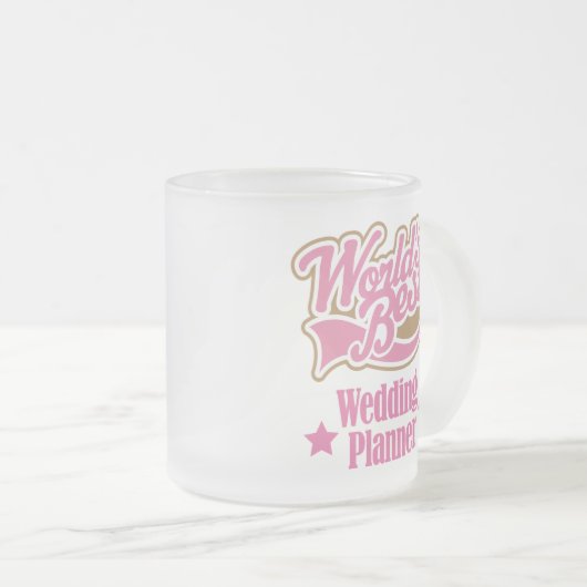 Wedding Planner Gift (beste werelden) Matglas Koffiemok (Voorkant rechts)