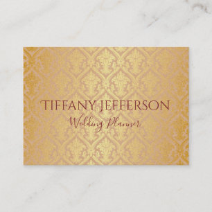 Wedding Planner Gold Damask Visitekaartje