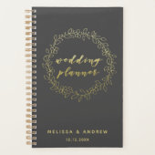 Wedding Planner - Gray & Gold Script Typografie (Voorkant)