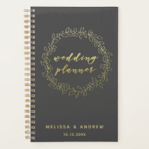 Wedding Planner - Gray & Gold Script Typografie