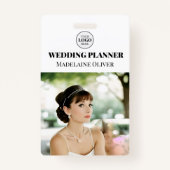 Wedding Planner ID Foto Eenvoudige Logo Badge (Voorkant)