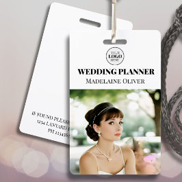 Wedding Planner ID Foto Eenvoudige Logo Badge