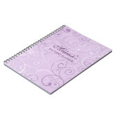 Wedding Planner Lavender Swirls-laptop Notitieboek (Linkerzijde)