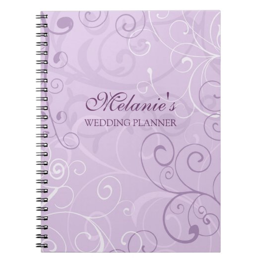 Wedding Planner Lavender Swirls-laptop Notitieboek (Voorkant)
