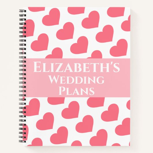 Wedding Planner Love Hearts Notitieboek (Voorkant)