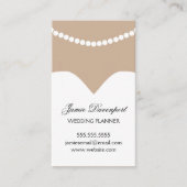 Wedding Planner Minimal Chic Dress Pearl Ketting Afsprakenkaartje (Voorkant)
