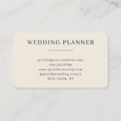 Wedding Planner Navy Blue Visitekaartje (Achterkant)