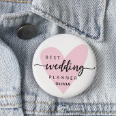 Wedding Planner Roze Ronde Button 3,2 Cm