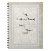 Wedding Planner Rustic Lace w Aged  Linen Notitieboek (Voorkant)