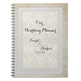 Wedding Planner Rustic Lace w Aged Linen Notitieboek