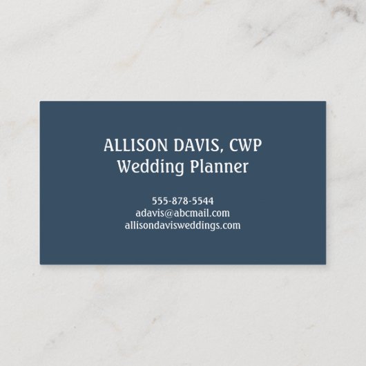 Wedding Planner Wedding Coordinator Visitekaartje (Achterkant)