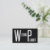 Wedding Planner Zwart Eenvoudig Visitekaartje (Staand voorkant)