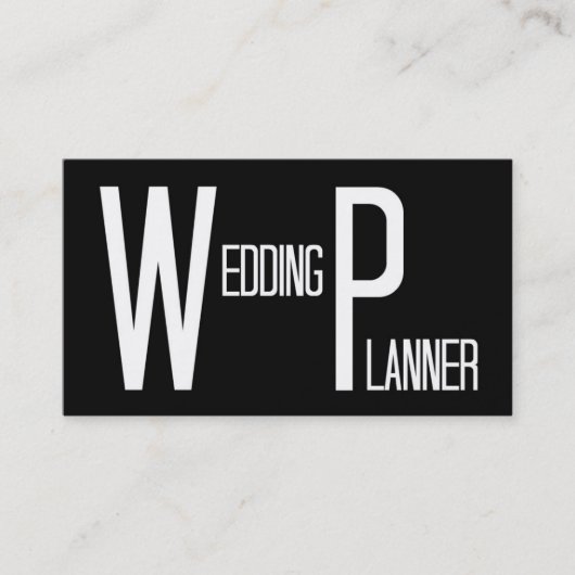 Wedding Planner Zwart Eenvoudig Visitekaartje (Voorkant)