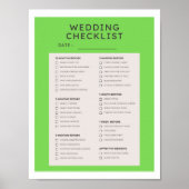 Wedding Planning Checklist Guide Poster (Voorkant)