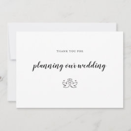 Wedding Planning Event Organizer Bedankkaart