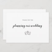 Wedding Planning Event Organizer Bedankkaart (Voorkant / Achterkant)