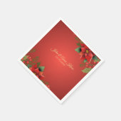 Wedding Poinsettia Napkins Servet (Hoek)