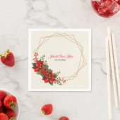 Wedding Poinsettia Napkins Servet (Insitu)