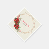 Wedding Poinsettia Napkins Servet (Hoek)