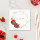 Wedding Poinsettia Napkins Servet (Insitu)