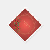 Wedding Poinsettia Napkins Servet (Hoek)