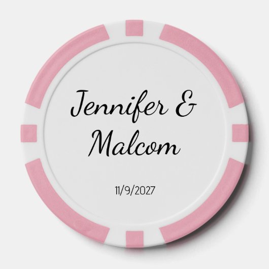 Wedding Poker Chip Favors (Voorkant)